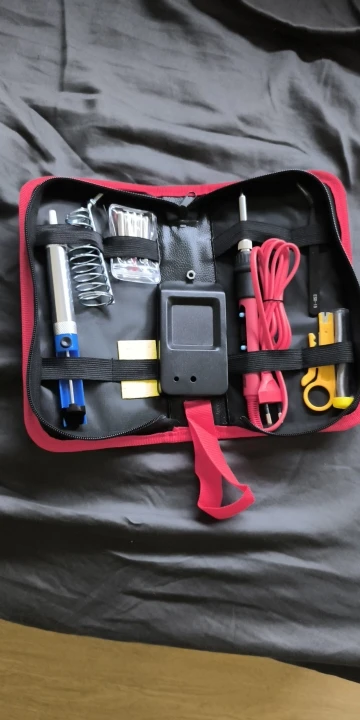 Kit de pistola para soldar de 80W, herramientas de soldadura LCD de temperatura ajustable, calentador de cerámica, puntas de soldadura, pinzas, alambre de soldadura photo review