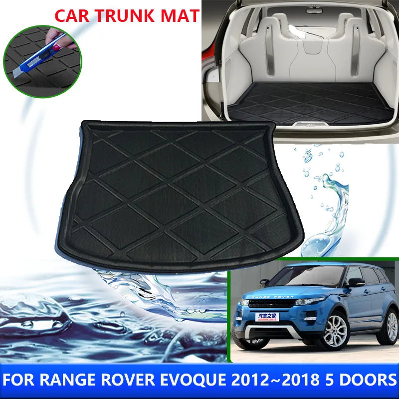 

For Range Rover Evoque L538 2012~2018 2014 2016 5 Doors Car Rear Trunk Protector Pad Auto Waterproof Anti-Fouling Mat Accessorie
