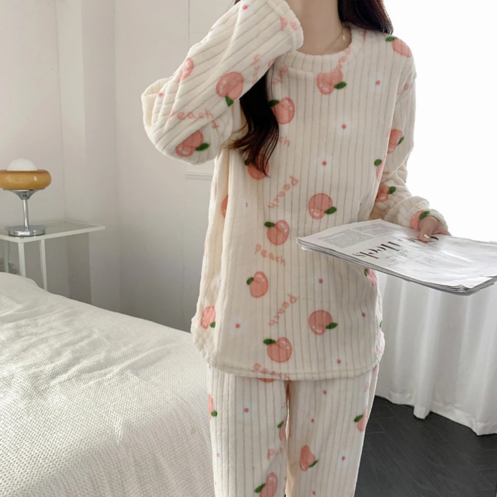 극세사 파자마 수면잠옷 수면바지 겨울 홈웨어 파자마 실내복 상하의 세트