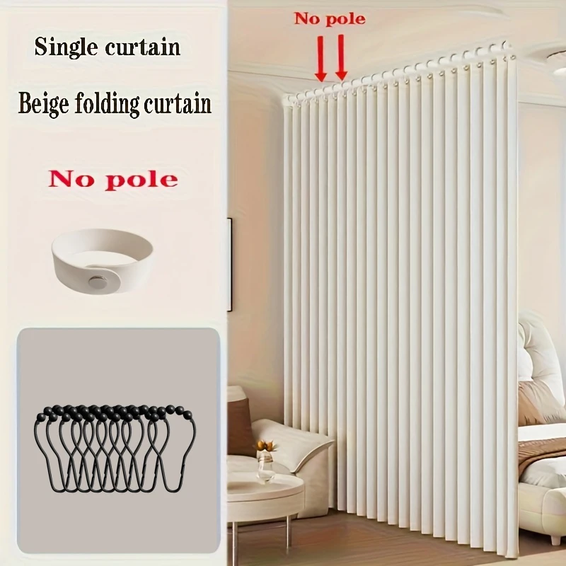 Elegant Folding Privacy Curtain for Decorative Space Separation