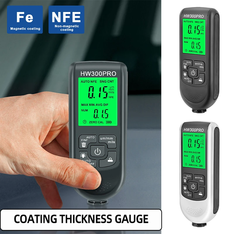 HW300 PRO 1 PC paint thickness gauge Automotive Paint Surface Tester Paint Thickness Gauge