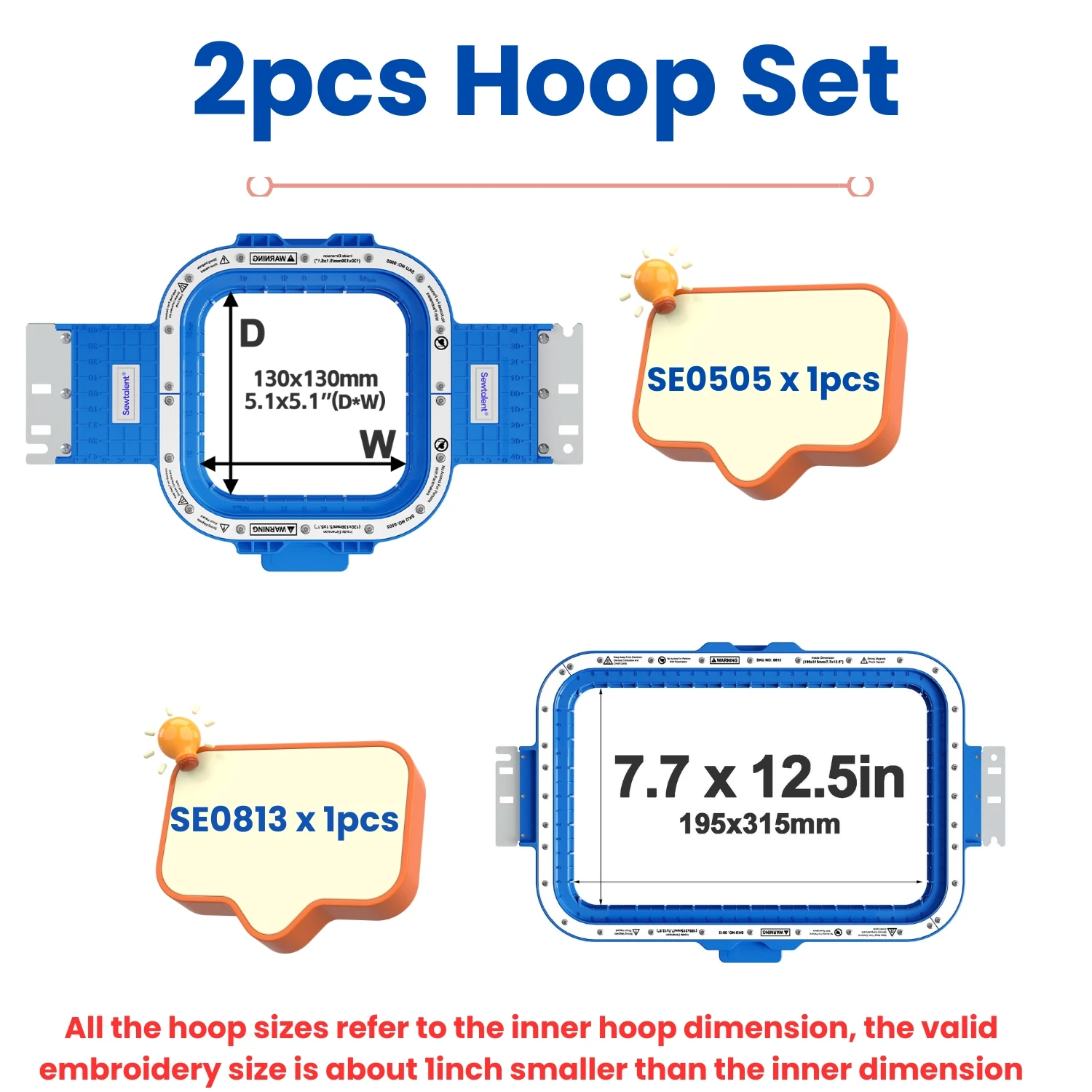2pcs Hoop Set