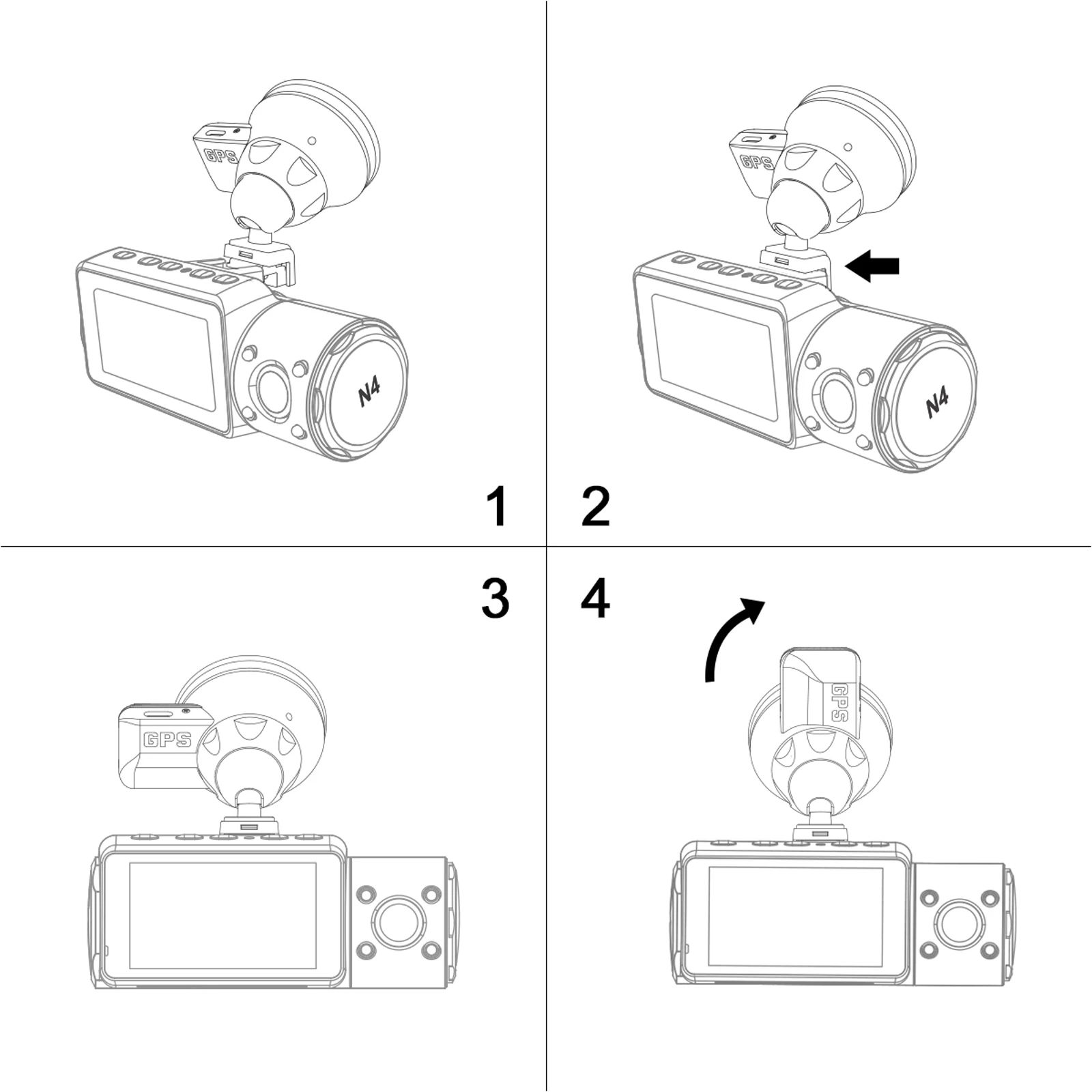 Vantrue Dash Cam GPS Receiver Module Type C&Mini USB Port Car Suction Cup Mount for Windows and Mac car suction cup bracket