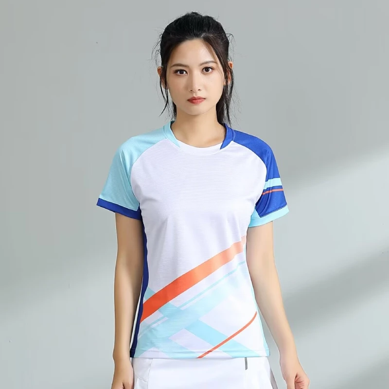Badminton Tennis Shirts 3D Print Quick Dry Running Short Sleeve Yoga Jersey Women short sleeve t shirt badminton uniforms