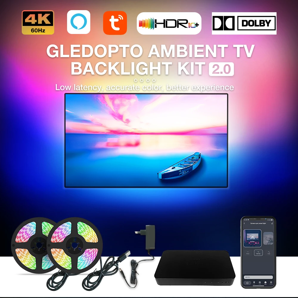 Gledopto Ambient Tv Backlight Wifi Rgbic Led Strip Light Color Changing  Hdmi-compatible Sync Screen (no Require Zigbee Gateway) - Rgb Controler -  AliExpress