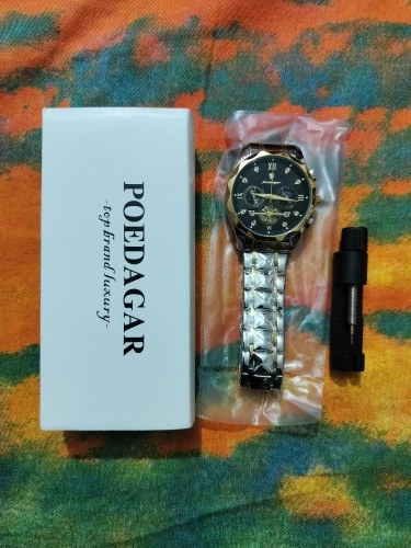 POEDAGAR Luxury Men's Quartz Watch photo review