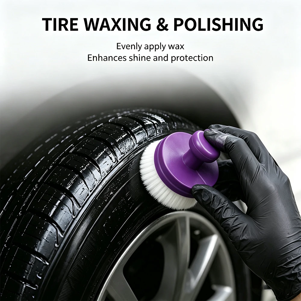 AUTOBRIGHT Multi-Purpose Soft Bristle Detailing Brushes for Car Care and Cleaning
