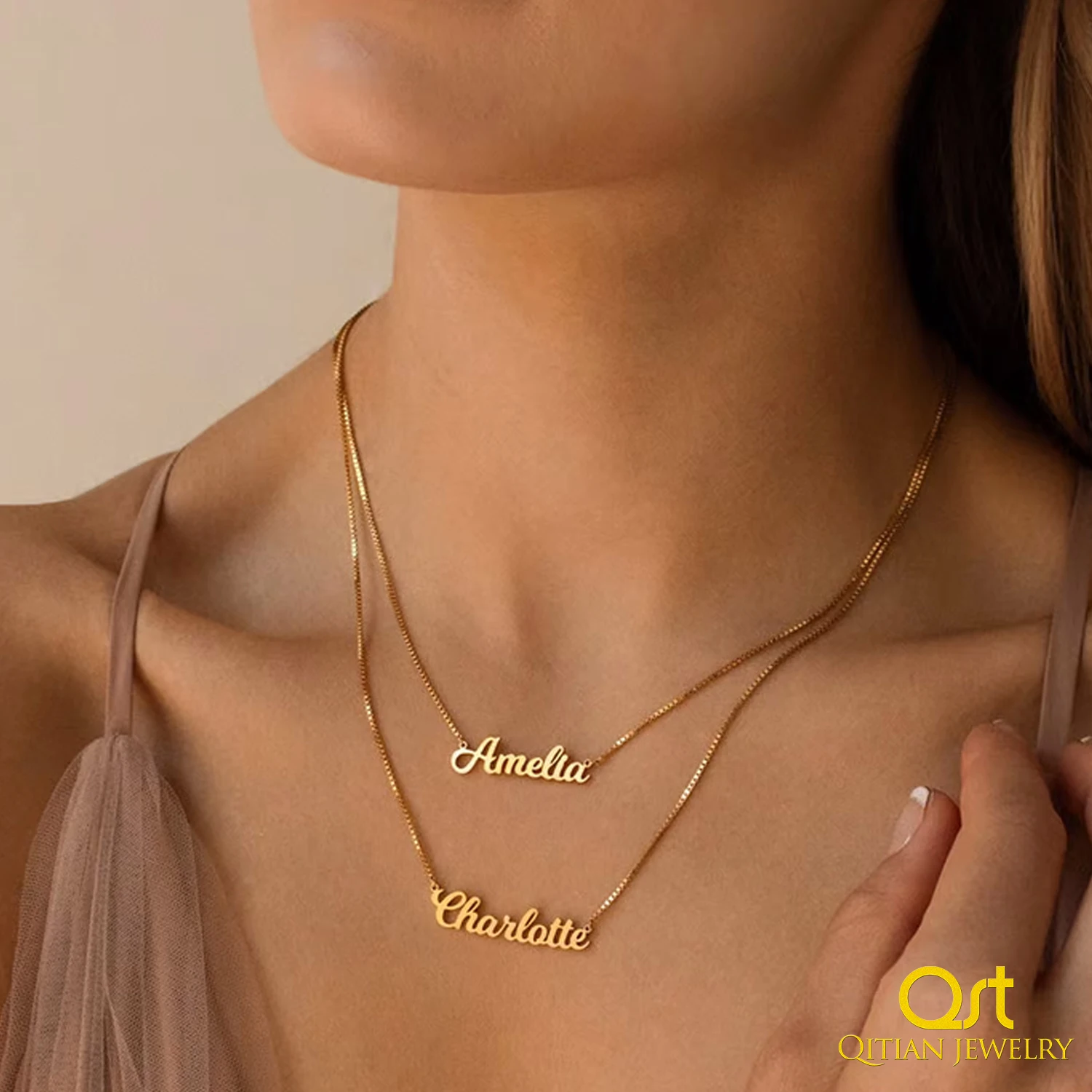 Personalized Name Necklace Stainless Steel Customized Necklaces