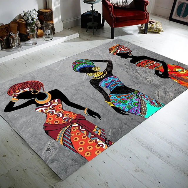 Tapis de sol lavable Lady ShtalAfrican, tapis de salon de grande