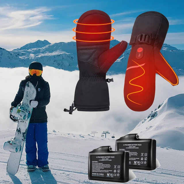 Heated Mittens For Men And Women Rechargeable Battery Heated Ski Gloves for  Winter Sports Ski Snowboard Camping Motorcycle Glove - AliExpress