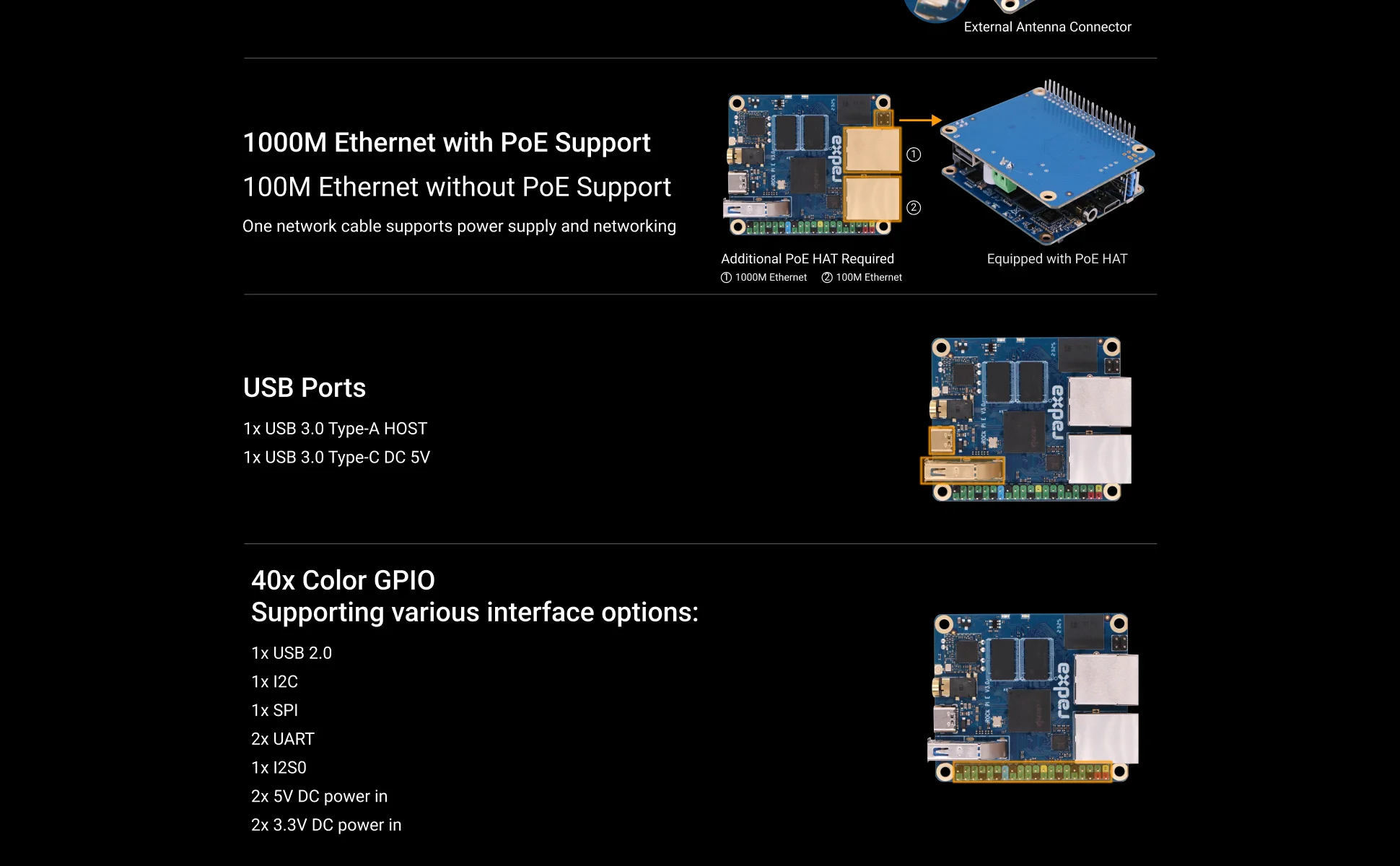 Radxa ROCK Pi E RK3328 4-core CPU, Dual Gigabit Ethernet