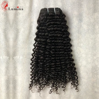 Fasci di capelli umani fasci ricci crespi colore naturale 100% estensione dei capelli umani 2/3 pezzi/lotto bellezza Lumina Remy fasci di tessuto dei capelli
