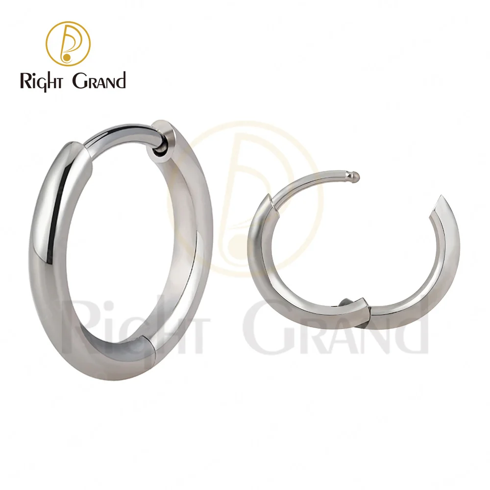 Right Grand 1 Pair Implant Grade Titanium Minimalist Huggie Hoop