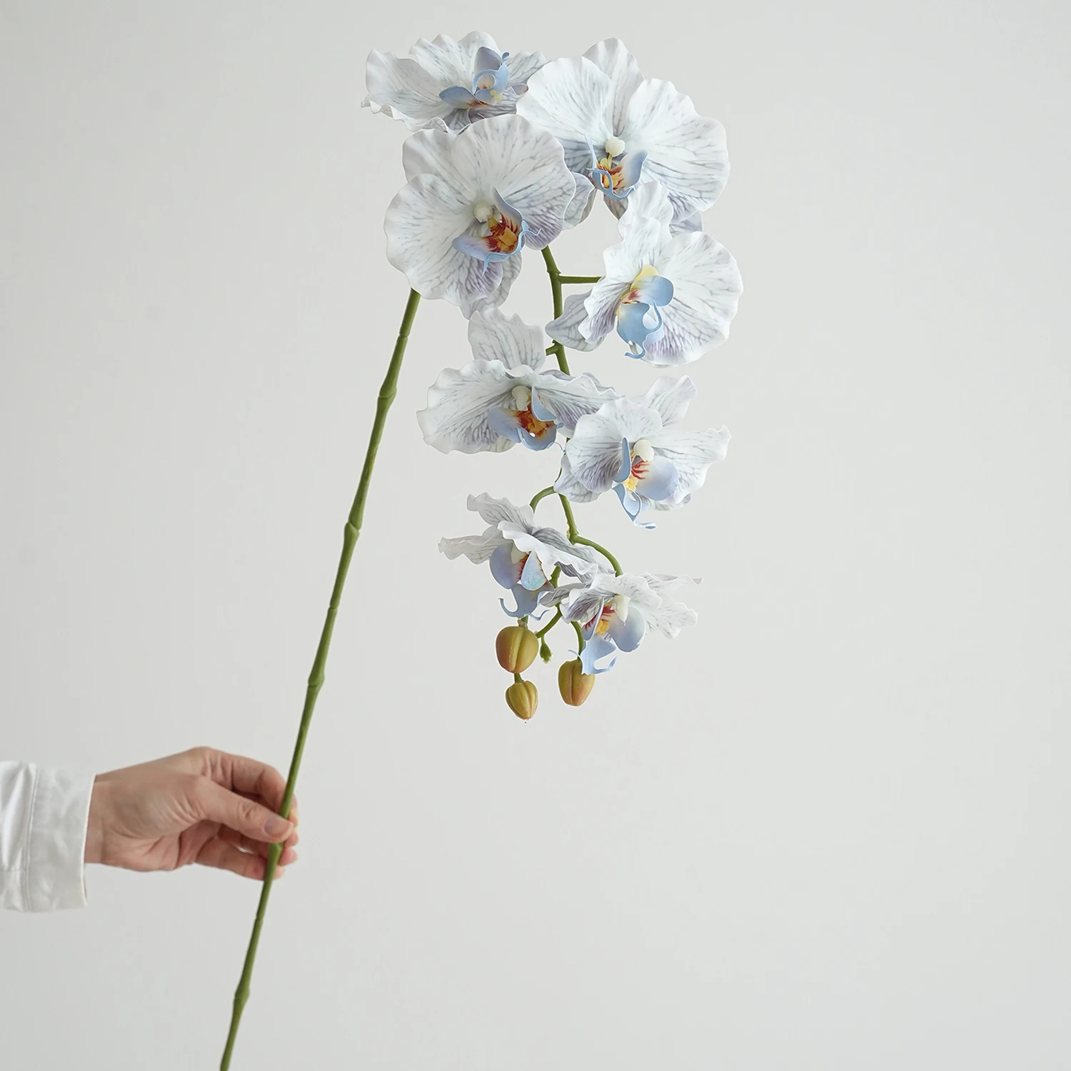 10 Rami Di Orchidea Con Farfalle Artificiali | Fiori Finti In Seta 70cm | Decorazione Per Matrimoni E Casa