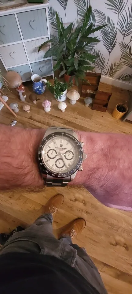 40mm New V2 PAGANI DESIGN Men's Quartz Watches Sapphire Retro Chronograph photo review