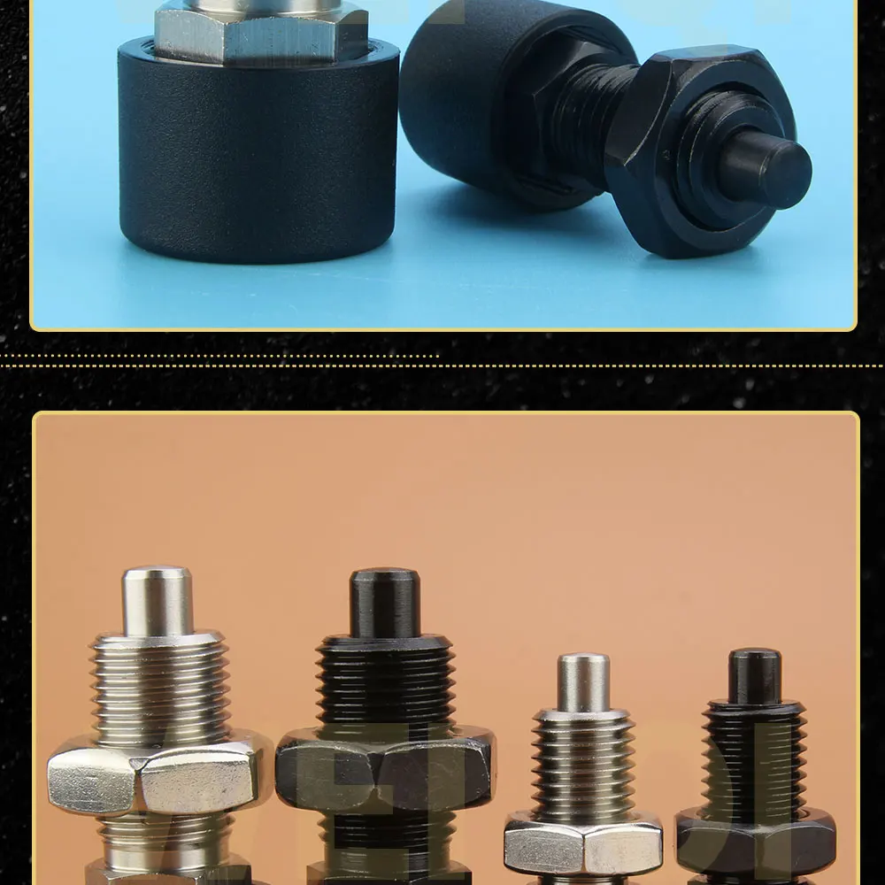 Description Picture 6 of itemFactory Supply Locking Plunger Retractable Pen Principle Push Knob Indexing Bolts With Nut