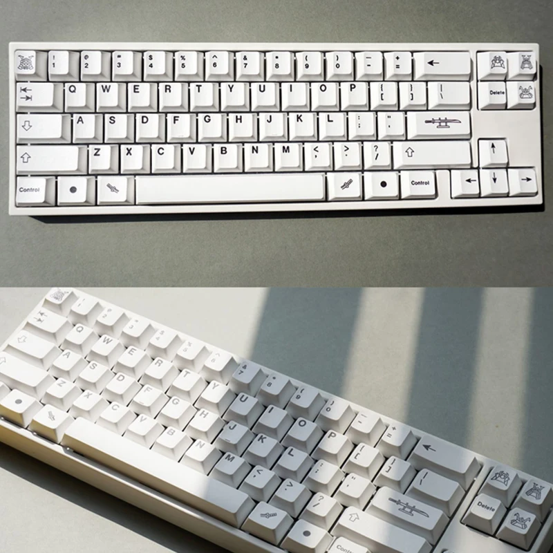 Gmk Cherry Profile Keycaps Keycap Teclado Mecânico Pbt Sublimação de Tintura Interruptor mx com 1.75u Shift 2u 133 Chaves - Imagem 3