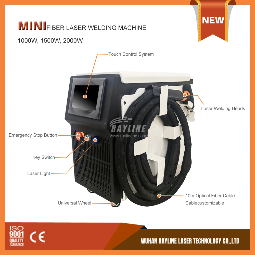 Hot Mini Handheld Fiber Optic Air-cooled Laser Welding Machine Laser Welder Cutting Clean Machine For Metal Stainless Steel