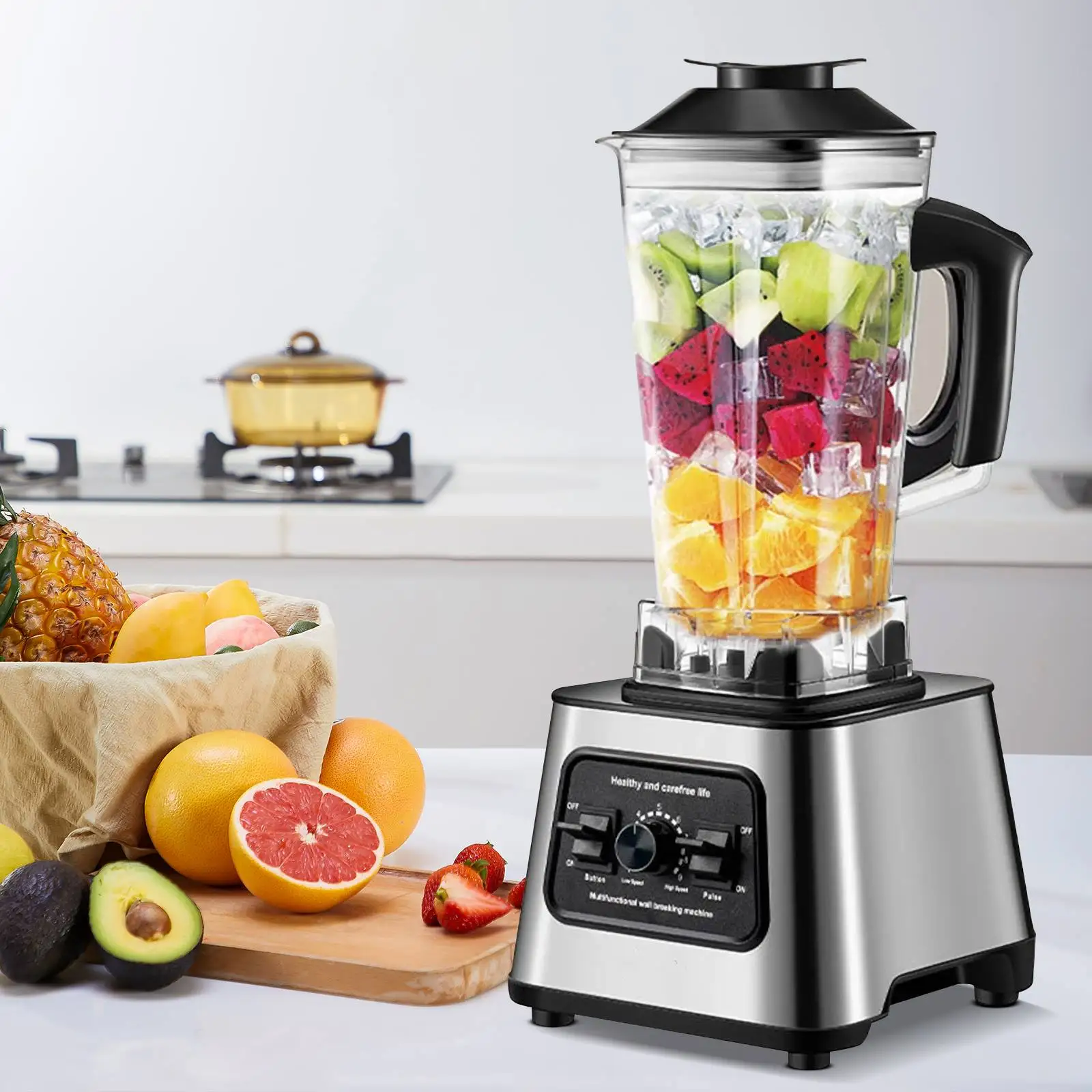 2-En-1 Blender Mixeur 6000w, 2.5l Professionnel Blender