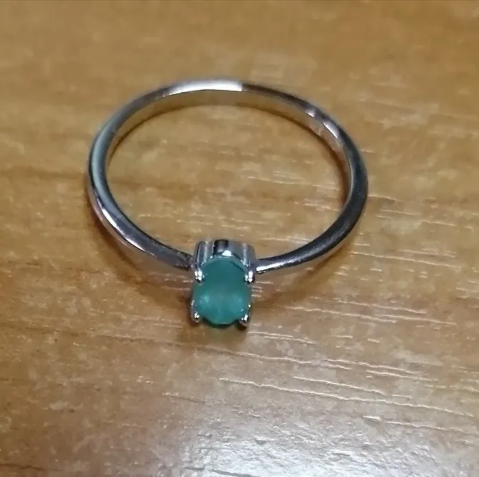 Silver tourmaline ring