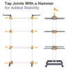 Clothes Drying Rack,4-Tier Foldable Stainless Steel Drying Rack Clothing, Movable Drying Rack 4 castors,for Bed Linen,Clothing 2