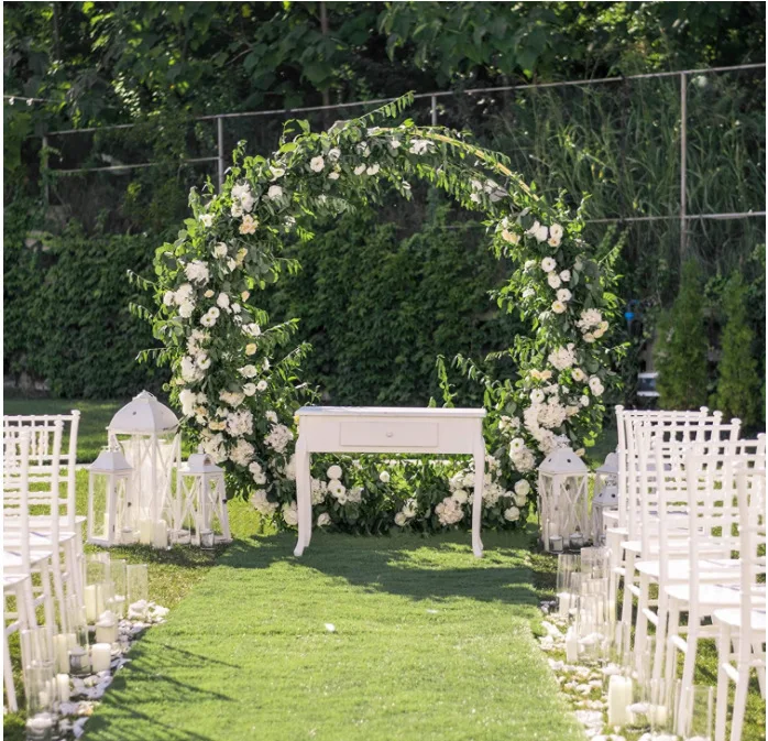 2M Metal Wedding Arche Circular Balloon Stand Party Decoration Backdrop Arch Birthday Party Balloon Arch Home Decoration