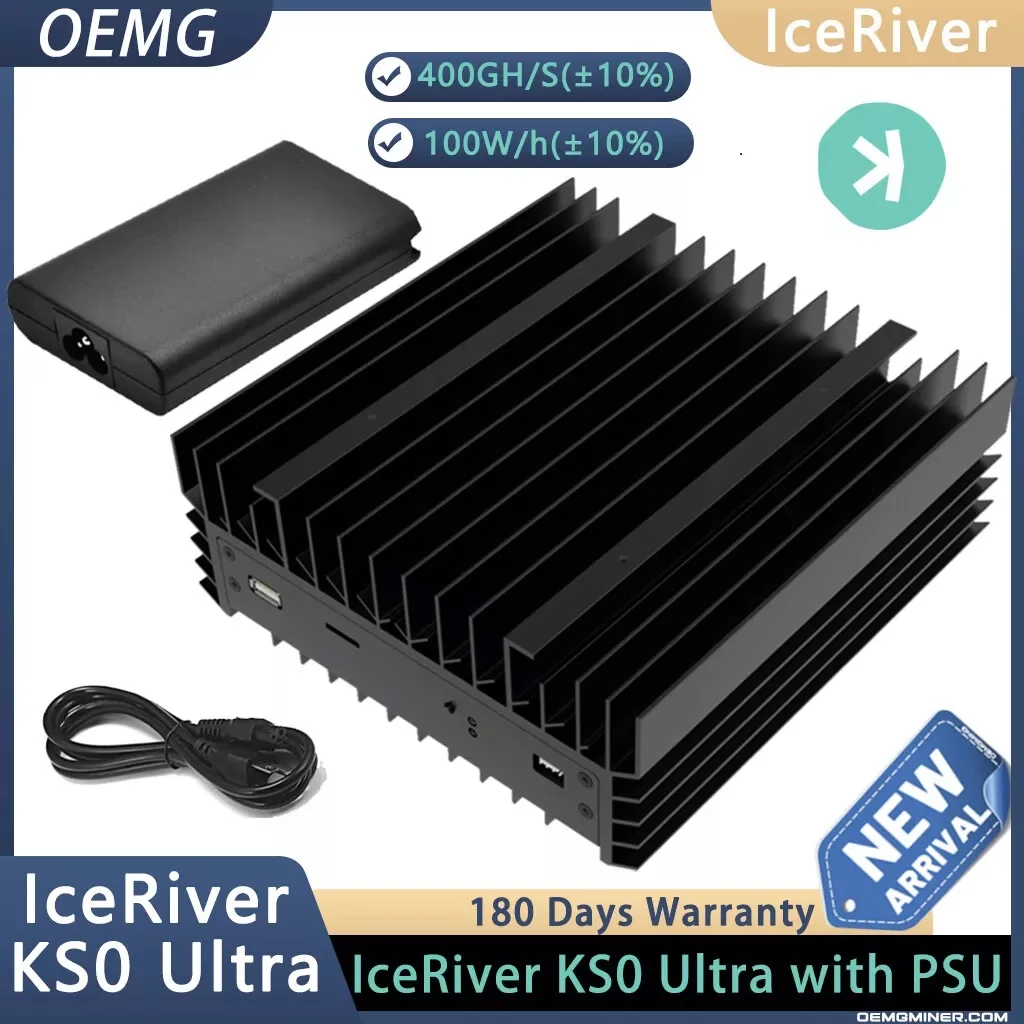 

Купите 3 и получите 2 бесплатно новые IceRiver KS0 Ultra Kaspa Miner 400G 100W KAS ASIC Miner с блоком питания