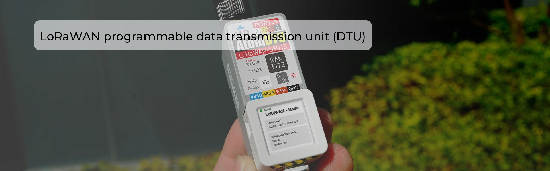 Official Atomic DTU LoRaWAN Base -US915/EU868(STM32WLE5CC)