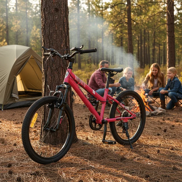 Vélo pour enfants de 20 pouces pour filles et garçons, dérailleur à 6 vitesses, VTT pour les 6-10 ans, freins en V, selle réglable en hauteur, rose 1