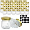 Small Glass Jars with Lids, 1.5 oz Mini Jam Jars, Small Honey Jars for Favors, Candle Jars for Candle Making for Gifts 1