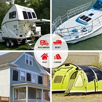 Panneau solaire flexible 200 W 100 W, 2 x 100 W, module solaire monocristallin flexible, cellule solaire photovoltaïque hors réseau, pour camping-car, voiture, abri, toit, bateau, balcon 8