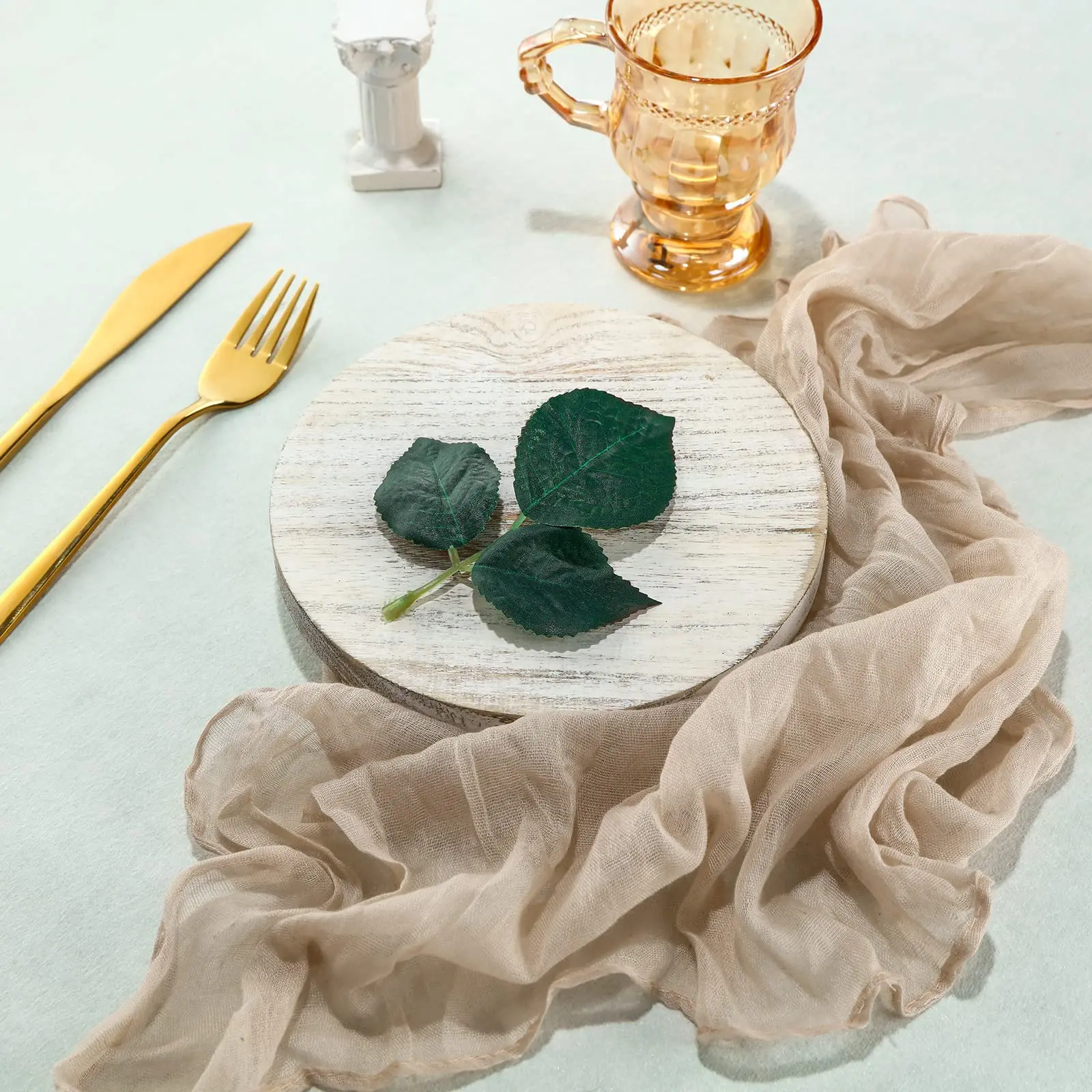 

12PCS Gauze Cheesecloth Napkins Wrinkled Dinner Napkins Soft Cotton Table Napkins for Weddings Parties Family Everyday Use