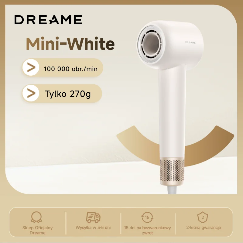 Dreame Mini szybkoschnąca suszarka do włosów z Polski za $30.66 / ~113zł