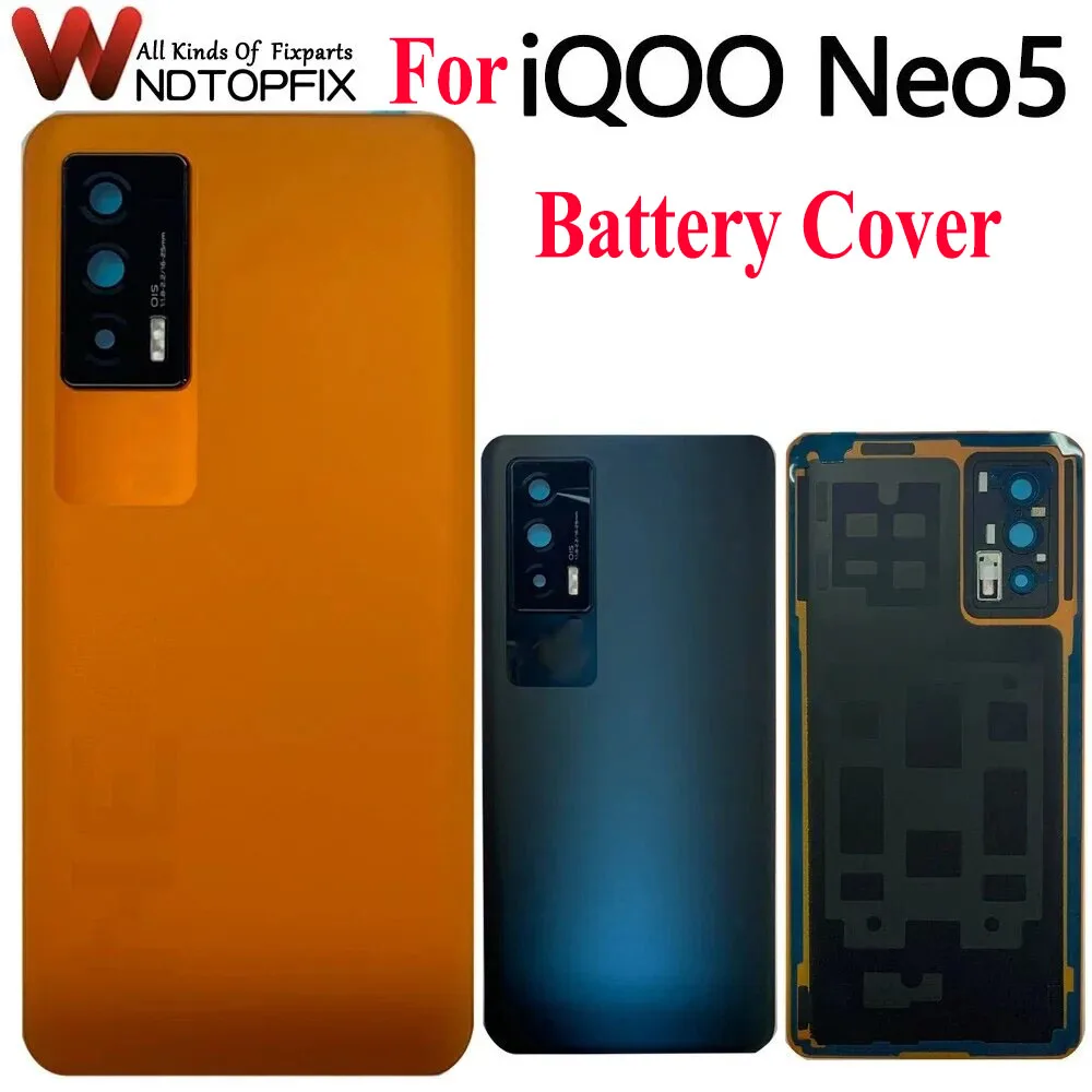 

New For Vivo iQOO Neo 5 Battery Cover Back Housing Replacement Case Parts For Vivo iQOO Neo5 Back Cover V2055A Battery Cover