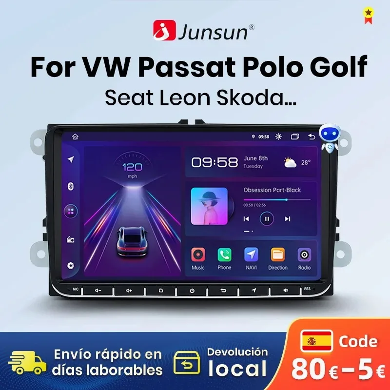 

Junsun Android Auto Radio for Volkswagen VW Passat B6 B7 CC Tiguan Touran GOLF POLO Carplay 4G Car Multimedia GPS 2din autoradio