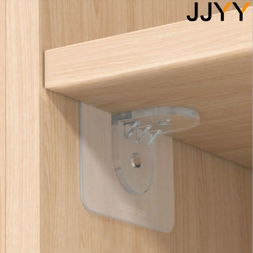JJYY 4PCS Multifunctional Dual Purpose Shelf Support Adhesive Pegs Plastic Closet Cabinet Shelf Support Bracket Wall Hanger Hook shelf support