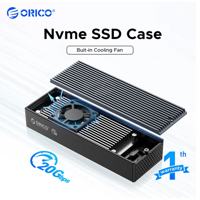 ORICO-Boîtier SSD avec ventilateur de refroidissement intégré, 20Gbps, M.2  NVcloser, Type-C, M2 NVcloser, 2230, 2242, 2260, 2280 - AliExpress