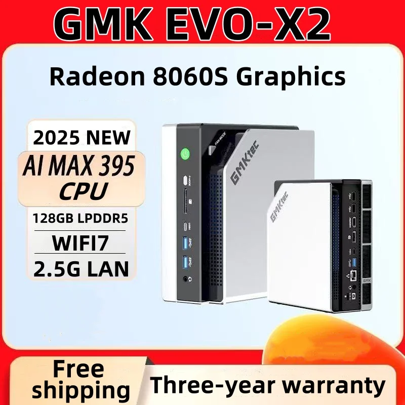 Gmk Evo-X2 Ai 395 Minipc Amd Ryzen Al Max 395 2Tb Pcie 4.0 Ssd