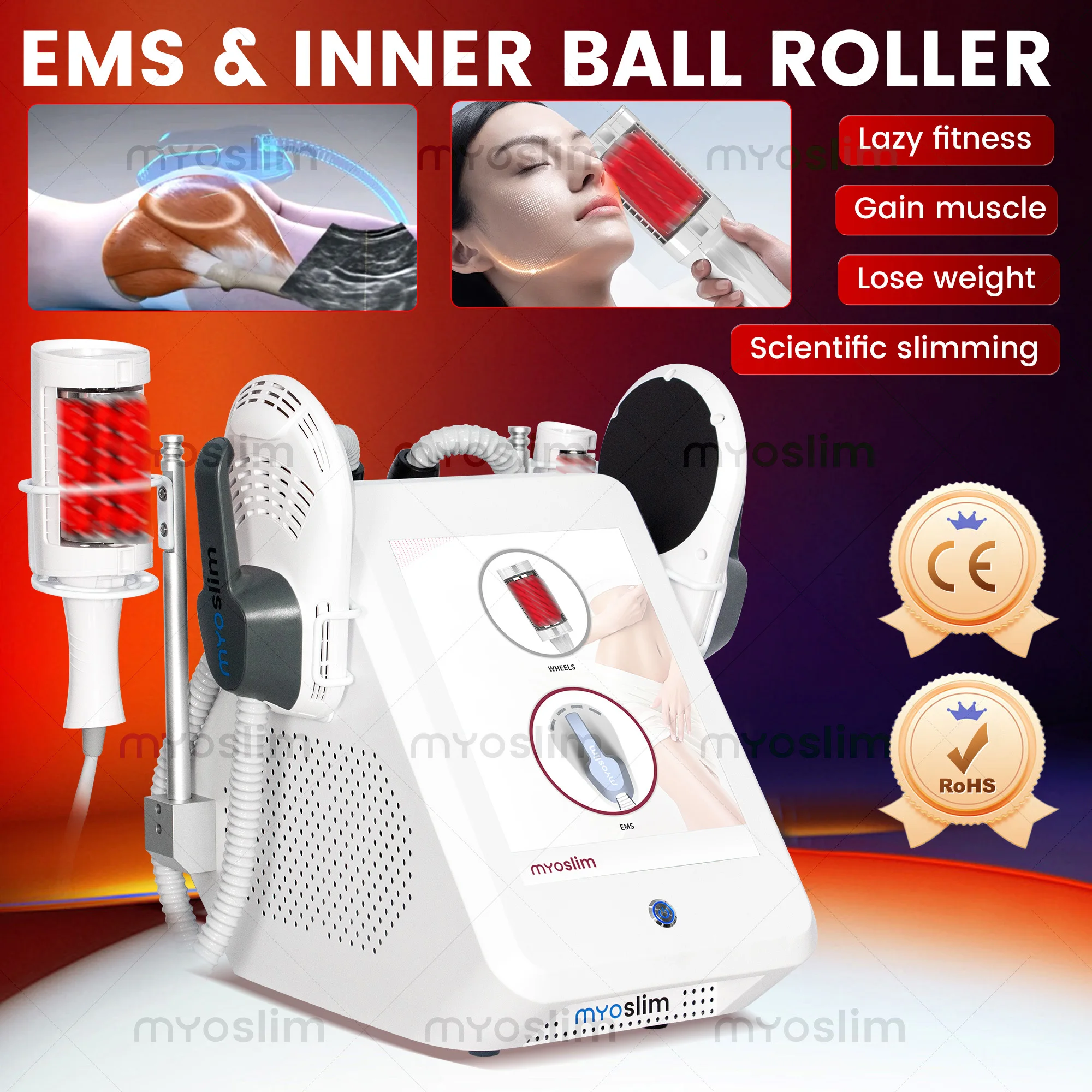 Hot Selling Slimming Massage Cellulite Body Facial Treatment 360 Degree Vibration Therapy Inner Ball Roller Fat Removal Machine