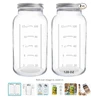 2-Pack 128oz Extra Wide Mouth Mason Jars 1 Gallon Glass Large Storage Jars with Airtight Lid for Food Storage Curing Fermentatio 1