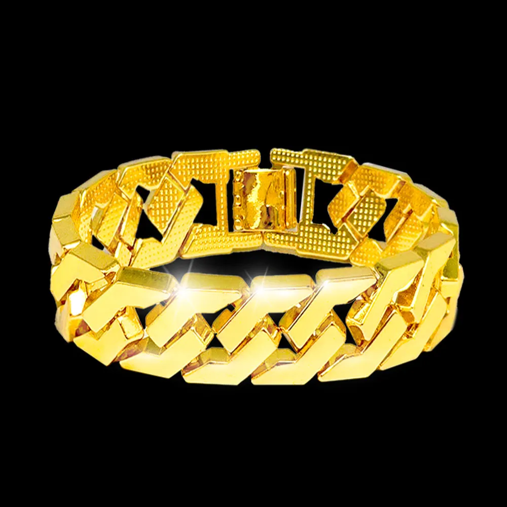 [오늘출발] 18k 특수 압축 도금 팔찌 헤비육각체인 남성 남자 체인 14k 24k 금 골드 두꺼운 볼드 고급 패션 쥬얼리 럭셔리 고급 고퀄리티 