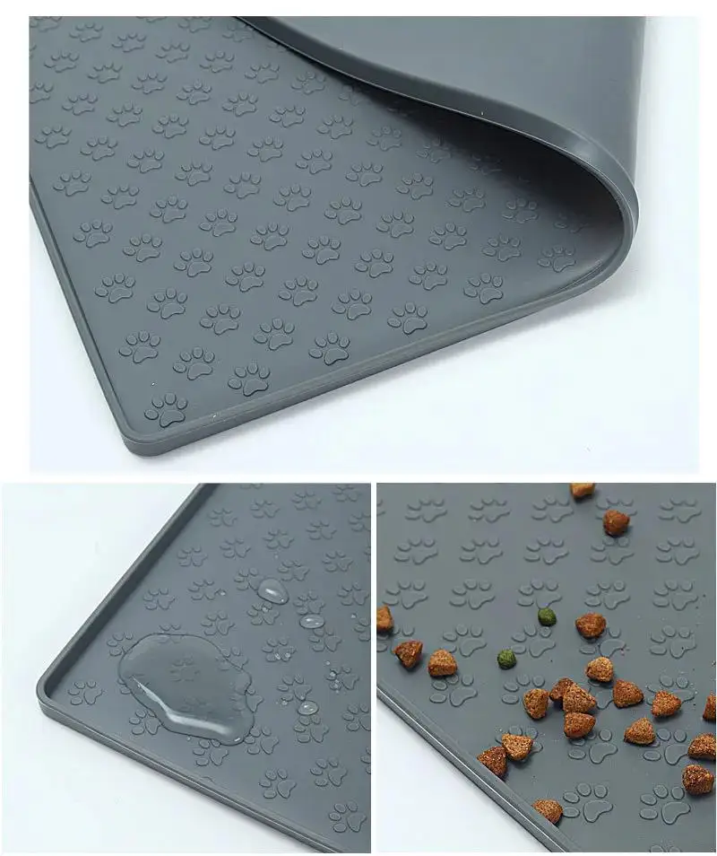 Silicone Waterproof Pet Placemat for Cat and Dog Feeding