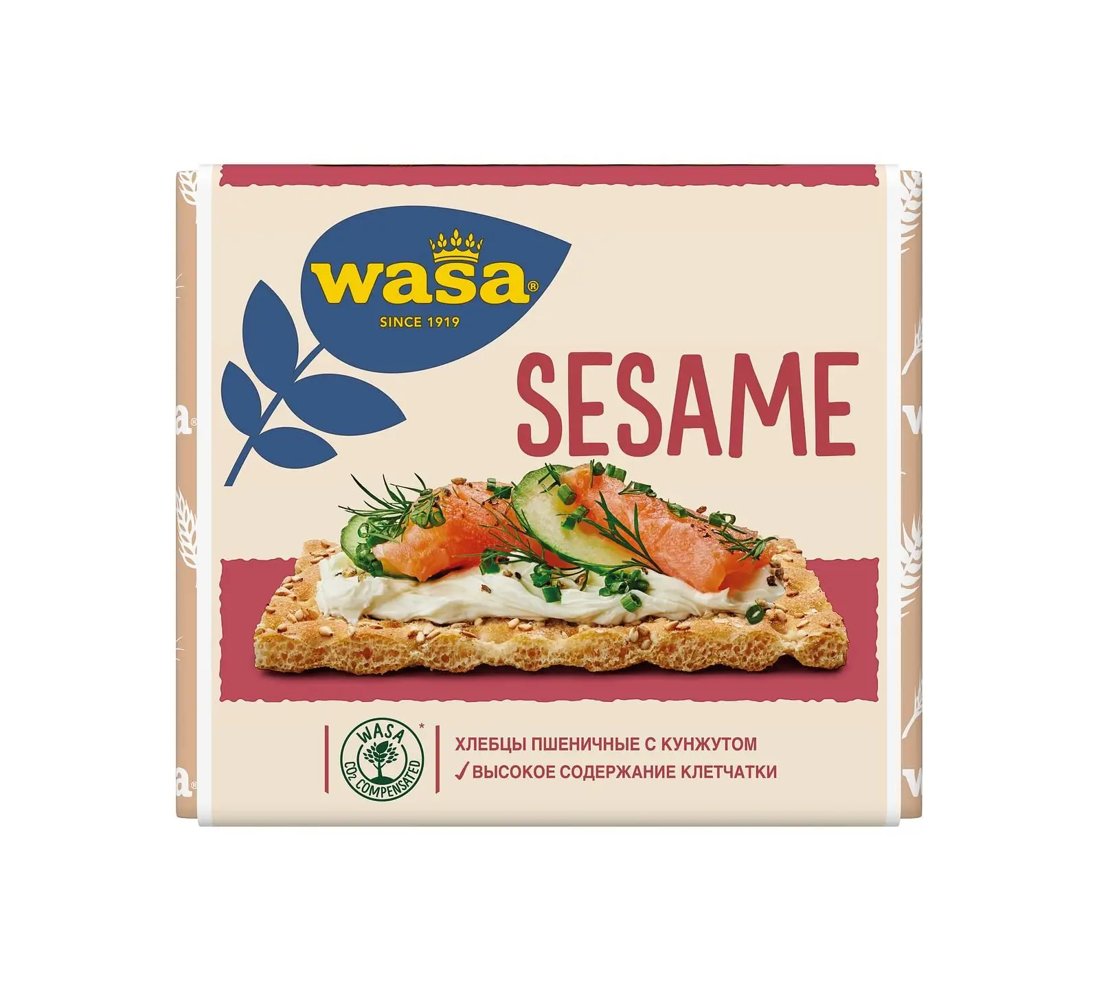 Упаковка 12 пачек Хлебцы пшеничные WASA