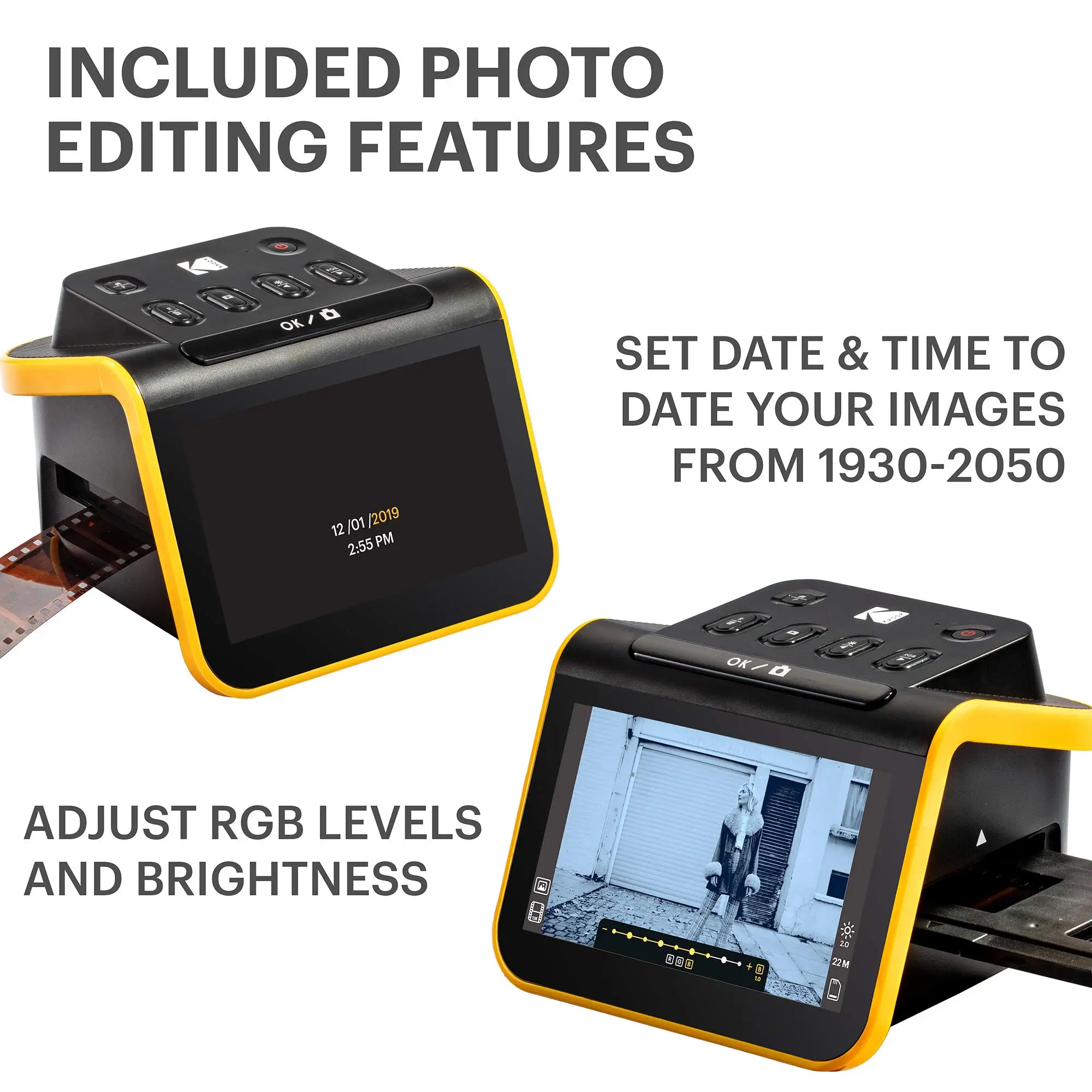 Kodak Slide N SCAN Film and Slide Scanner with 5" LCD Screen, Converts Negatives & Slides to JPEG