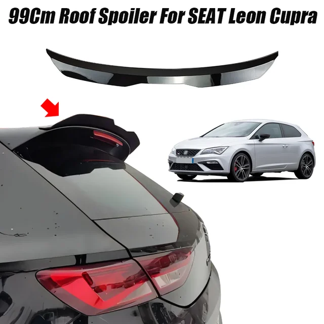 99Cm Universal Car Roof Spoiler Tail Wing For Seat Ibiza Leon Arona Tarraco Ateca 5F Mk3 Cupra Born Formentor ABS 1