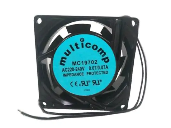 

Вентилятор охлаждения сервера Multicomp MC19702, 220 В переменного тока, 240 А, 80x80x25 мм, 2 провода