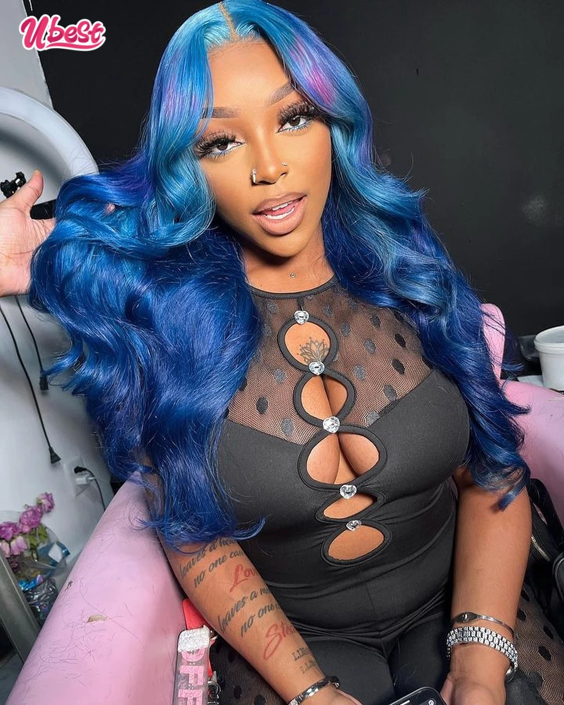 

Blue Color 13x6 Body Wave Lace Frontal Human Hair Wig 13x4 Body Wave Wigs For Women hair wigs 30Inch Pre Plucked Hairline wigs