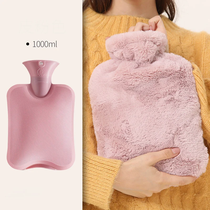 Cute Hot Water Bag Reusable Bottle Hand Warmer for Girls No Smell Leak-Proof Water-Filling Warm Belly Durable Heat Preservation