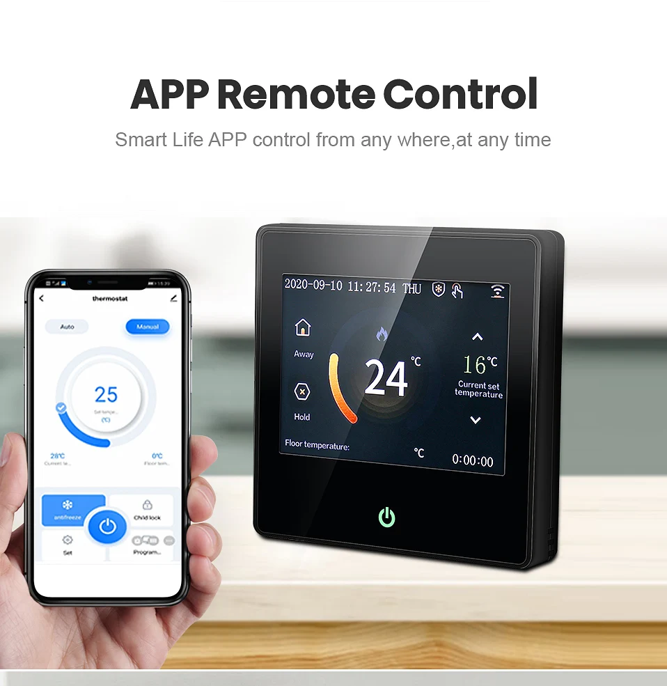 

Беспроводной умный термостат для напольного газового котла, 16 А