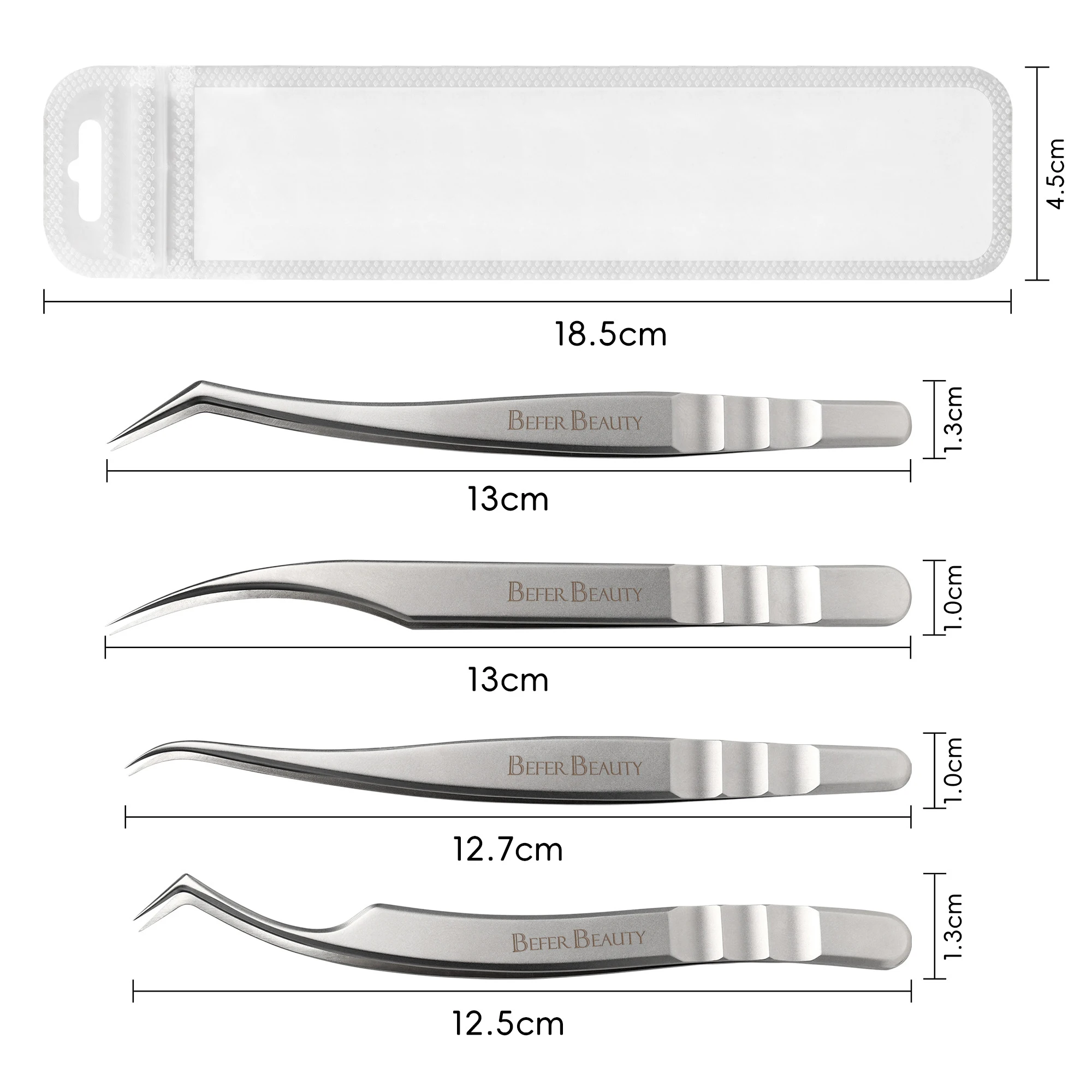 Anti-Static Tweezers Eyelash Extension Professional High Precision Volume Tweezer Stainless Steel Tweezers Antislip Makeup Tool 6